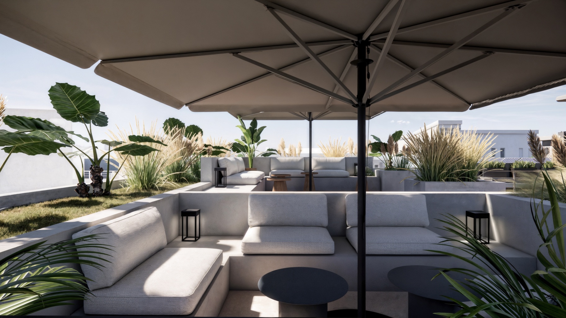 JKP Artemis — Rooftop lounge under shade